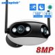 Wifi/PoE Panoramic 8MP 180° Dual Lens Full Color IR IP Camera Bullet iCSee/XMEYE (image for) Wifi/PoE Panoramic 8MP 180° Dual Lens Full Color IR IP Camera Bullet iCSee/XMEYE