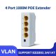 4 Port Gigabit POE Repeater 100/1000M 1 to 3 PoE Extender with IEEE802.3af/at Plug&Play (image for) 4 Port Gigabit POE Repeater 100/1000M 1 to 3 PoE Extender with IEEE802.3af/at Plug&Play